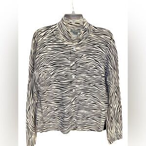 SML Studio silk blend twin set zebra print excellent condition both size Large